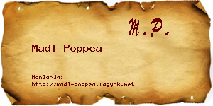Madl Poppea névjegykártya
